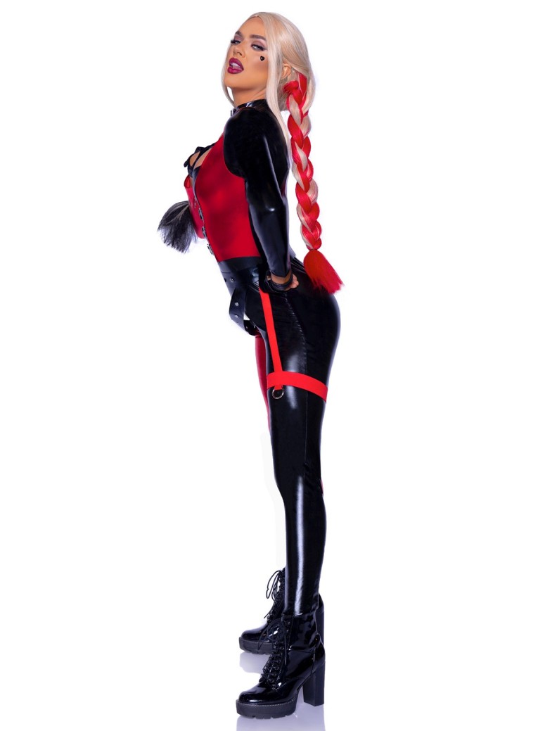 Leg Avenue tuta da Harley Quinn rosso-nera